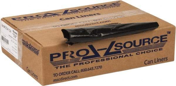 PRO-SOURCE - 1.25 mil Thick, Heavy-Duty Trash Bags - 40" Wide x 46" High, Black - Apex Tool & Supply