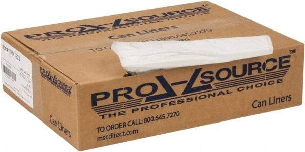 PRO-SOURCE - 0.8 mil Thick, Household/Office Trash Bags - 38" Wide x 58" High, Clear - Apex Tool & Supply