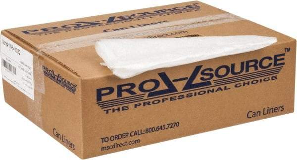 PRO-SOURCE - 0.63 mil Thick, Household/Office Trash Bags - 43" Wide x 48" High, Clear - Apex Tool & Supply