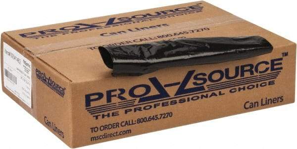 PRO-SOURCE - 1 mil Thick, Heavy-Duty Trash Bags - 38" Wide x 58" High, Black - Apex Tool & Supply