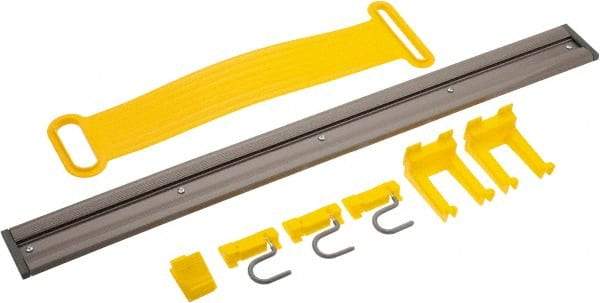 Rubbermaid - 4-1/4" Projection, Plastic Wall Strip Organizer - 34" OAL - Apex Tool & Supply