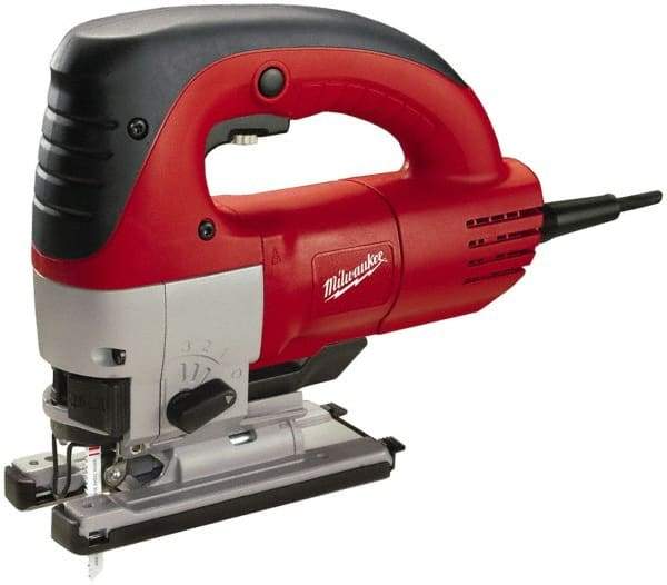 Milwaukee Tool - 6.5 Amp, 3,000 SPM, 1 Inch Stroke Length, Electric Jigsaw - 120V, 12.67 Ft. Cord Length, 45° Cutting Angle - Apex Tool & Supply