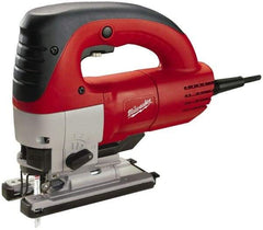 Milwaukee Tool - 6.5 Amp, 3,000 SPM, 1 Inch Stroke Length, Electric Jigsaw - 120V, 12.67 Ft. Cord Length, 45° Cutting Angle - Apex Tool & Supply