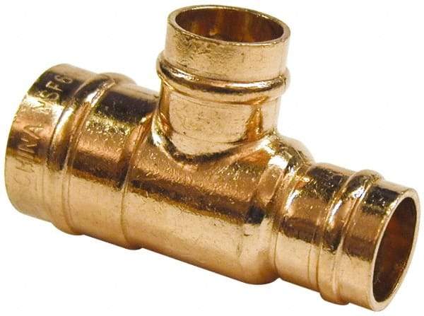 B&K Mueller - 3/4 x 1/2 x 3/4" Copper Pipe Tee - C x C x C, Presoldered - Apex Tool & Supply