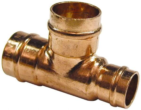 B&K Mueller - 3/4 x 3/4 x 1/2" Copper Pipe Tee - C x C x C, Presoldered - Apex Tool & Supply