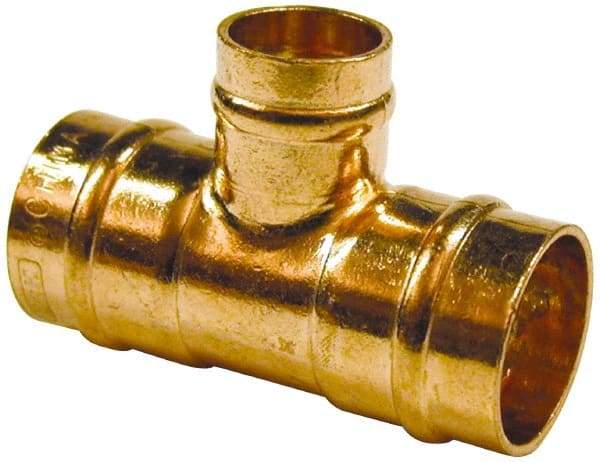 B&K Mueller - 3/4 x 1/2 x 1/2" Copper Pipe Tee - C x C x C, Presoldered - Apex Tool & Supply