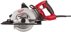 Milwaukee Tool - 15 Amps, 7-1/4" Blade Diam, 4,400 RPM, Electric Circular Saw - 120 Volts, Diamond Arbor Hole, Left Blade - Apex Tool & Supply