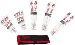 Milwaukee Tool - 14 Piece, 6" to 9" Long x 0.035" Thick, Bi-Metal Reciprocating Saw Blade Set - Straight Profile, 10 to 18 Teeth per Inch, Toothed Edge - Apex Tool & Supply