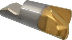 Seco - MM10 MD08 Grade F15M Carbide End Milling Tip Insert - TiAlN/TiN Finish, 2 Flutes, 0.394" Cutting Diam, 0.02" Depth of Cut, 0.335" Extension, 0.197" Cnr Rad - Apex Tool & Supply