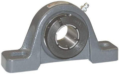 Browning - 1-3/4" ID, 7-3/8" OAL x 4-1/4" OAH Pillow Block - 5,139 Lb Static Cap, 7,901 Lb Dyn Cap, 5-21/32" Btw Mnt Hole Ctrs, 2-1/8" Base-to-Ctr Ht, Cast Iron - Apex Tool & Supply