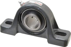 Browning - 1" ID, 5-1/2" OAL x 2-13/16" OAH Pillow Block Air Handling - 1,651 Lb Static Cap, 2,801 Lb Dyn Cap, 4-1/8" Btw Mnt Hole Ctrs, 1-7/16" Base-to-Ctr Ht, Cast Iron - Apex Tool & Supply