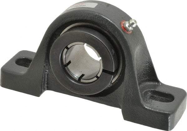 Browning - 1-3/16" ID, 6-3/16" OAL x 3-9/32" OAH Pillow Block Air Handling - 2,567 Lb Static Cap, 4,281 Lb Dyn Cap, 4-5/8" Btw Mnt Hole Ctrs, 1-11/16" Base-to-Ctr Ht, Cast Iron - Apex Tool & Supply