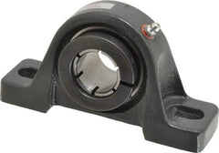 Browning - 1-3/16" ID, 6-3/16" OAL x 3-9/32" OAH Pillow Block Air Handling - 2,567 Lb Static Cap, 4,281 Lb Dyn Cap, 4-5/8" Btw Mnt Hole Ctrs, 1-11/16" Base-to-Ctr Ht, Cast Iron - Apex Tool & Supply
