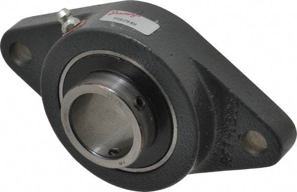 Browning - 1-3/16" ID, 5-9/16" OAL x 3-1/8" OAH 2-Bolt Flange Air Handling - 2,567 Lb Static Cap, 4,381 Lb Dyn Cap, 4-19/32" Btw Mnt Hole Ctrs, Cast Iron - Apex Tool & Supply