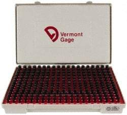 Vermont Gage - 250 Piece, 0.2515-0.5005 Inch Diameter Plug and Pin Gage Set - Plus 0.0002 Inch Tolerance, Class ZZ - Apex Tool & Supply