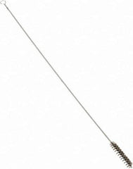 Schaefer Brush - 3" Long x 5/8" Diam Stainless Steel Long Handle Wire Tube Brush - Single Spiral, 27" OAL, 0.006" Wire Diam, 3/8" Shank Diam - Apex Tool & Supply