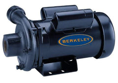 Berkeley - TEFC Motor, 230 Volt, 1 Phase, 2 HP, Cast Iron Straight Pump - 1-1/2 Inch Inlet, 1-1/4 Inch Outlet, 131 Max Head psi, Brass Impeller - Apex Tool & Supply