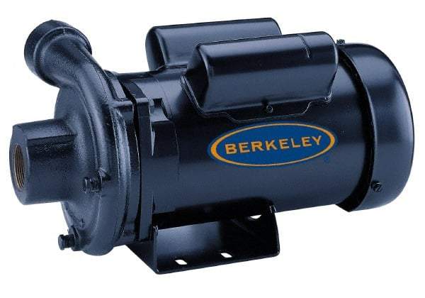 Berkeley - TEFC Motor, 208-230/460 Volt, 3 Phase, 2 HP, Cast Iron Straight Pump - 1-1/2 Inch Inlet, 1-1/4 Inch Outlet, 131 Max Head psi, Noryl Impeller - Apex Tool & Supply