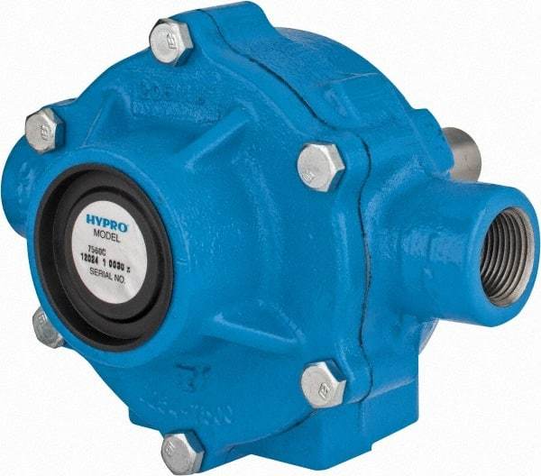 Pentair - 8-Roller Pump, Cast Iron Housing Material, Roller Spray Pump Only - 3/4 Inch Inlet Size, 3/4 Inch Outlet Size, 300 psi Max Working Pressure, 1000 Max RPM, Viton, Lip, 416 Stainless Steel, NPT - Apex Tool & Supply