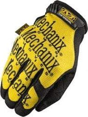 Mechanix Wear - Size L (10) Synthetic Leather General Protection Work Gloves - For Mechanic's & Lifting, Uncoated, Hook & Loop Cuff, Full Fingered, Yellow, Paired - Apex Tool & Supply