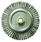 6" Diameter - 5/8-11" Arbor Hole - Stringer Bead Twist Steel Wire Straight Wheel - Apex Tool & Supply