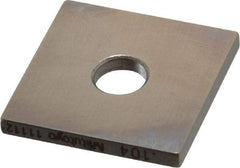 Mitutoyo - 0.104" Square Steel Gage Block - Accuracy Grade 0, Includes Certificate of Inspection - Apex Tool & Supply