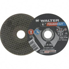 WALTER Surface Technologies - 5" Cutoff Wheel - 3/32" Thick, 7/8" Arbor, Use with Angle Grinders - Apex Tool & Supply