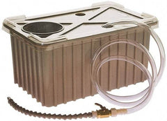 Little Giant Pumps - 5 Gallon Tank Capacity, 1/4" Nozzle Diam, 6' Coolant Line, Polyethylene Tank, Flexible Nozzle, Flood Coolant System - 16-9/16" Tank Length x 10-15/16" Tank Width x 8" Tank Height, Pump not Included - Apex Tool & Supply