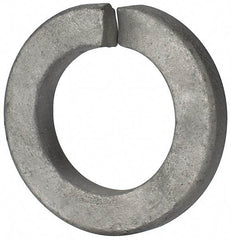 Value Collection - 1", 1.023" ID, 1/4" Thick Split Lock Washer - Grade 2 Spring Steel, Hot Dipped Galvanized Finish, 1.023" Min ID, 1.044" Max ID, 1.667" Max OD - Apex Tool & Supply