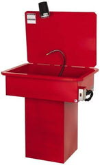 Build-All - Base Mount Solvent-Based Parts Washer - 30 Gal Max Operating Capacity, Steel Tank, 120 Input Volts - Apex Tool & Supply