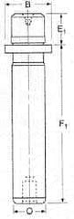 Dayton Lamina - 1" Diam x 4-3/16" Long Demountable Ball Bearing Guide Post - 5/16-18, 1-5/16" Collar OD, 1-3/16" Above Collar, Hardened Steel - Apex Tool & Supply