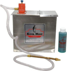 Kool Mist - 1 Outlet, 1 Gal Tank Capacity, Stainless Steel Tank Mist Coolant System - 4' Coolant Line Length, 6" Hose Length, 5/16" Nozzle Diam - Apex Tool & Supply