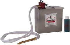 Kool Mist - 2 Outlet, 1 Gal Tank Capacity, Stainless Steel Tank Mist Coolant System - 4' Coolant Line Length, 6" Hose Length, 5/16" Nozzle Diam - Apex Tool & Supply