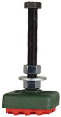 Made in USA - 3/4-10 Bolt Thread, 5-1/2" Wide Stud Mount Leveling Pad & Mount - 4,000 Max Lb Capacity - Apex Tool & Supply