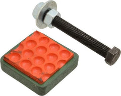 Made in USA - 1/2-13 Bolt Thread, 2" Wide Stud Mount Leveling Pad & Mount - 500 Max Lb Capacity - Apex Tool & Supply