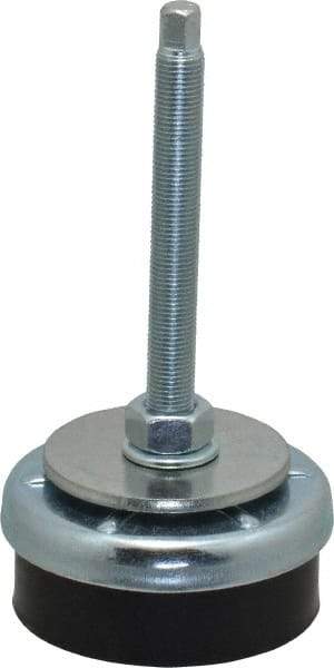 Royal Products - M12-1.25 Bolt Thread, Stud Mount Leveling Pad & Mount - 1,110 Max Lb Capacity, 3-1/8" Base Diam - Apex Tool & Supply