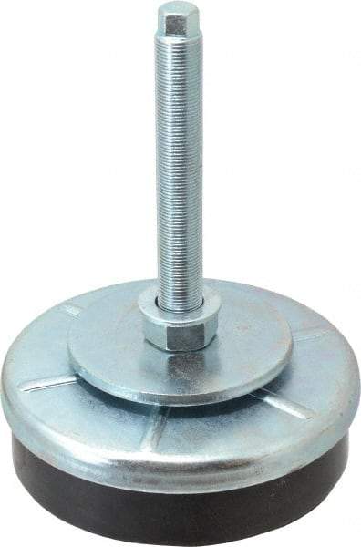 Royal Products - M20 x 1.50 Bolt Thread, Stud Mount Leveling Pad & Mount - 11,000 Max Lb Capacity, 7-3/4" Base Diam - Apex Tool & Supply