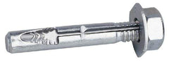 Wej-It - 5/16" Diam, 5/16" Drill, 2" OAL, Wedge Expansion Concrete Anchor - Steel, Zinc-Plated Finish, Hex Nut Head, Hex Drive, 5/8" Thread Length - Apex Tool & Supply