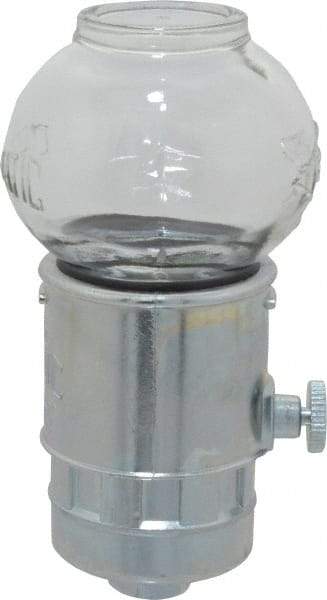 Trico - 1 Outlet, Glass Bowl, 4 Ounce Constant-Level Oil Reservoir - 1/4 NPT Outlet, 2-11/16" Diam x 5-3/4" High - Apex Tool & Supply
