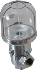 Trico - 1 Outlet, Plastic Bowl, 2 Ounce Constant-Level Oil Reservoir - 1/4 NPT Outlet, 1-15/16" Diam x 4-3/8" High - Apex Tool & Supply