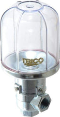 Trico - 1 Outlet, Plastic Bowl, 4 Ounce Constant-Level Oil Reservoir - 1/4 NPT Outlet, 2-5/16" Diam x 5-1/16" High - Apex Tool & Supply
