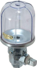 Trico - 1 Outlet, Plastic Bowl, 4 Ounce Constant-Level Oil Reservoir - 1/4 NPT Outlet, 2-5/16" Diam x 5-1/16" High - Apex Tool & Supply