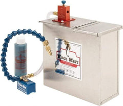 Kool Mist - 1 Outlet, 1 Gal Tank Capacity, Stainless Steel Tank Mist Coolant System - 4' Coolant Line Length, 12" Hose Length, 5/16" Nozzle Diam - Apex Tool & Supply