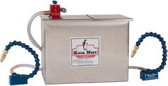 Kool Mist - 3 Outlet, 3 Gal Tank Capacity, Stainless Steel Tank Mist Coolant System - 4' Coolant Line Length, 18" Hose Length, 5/16" Nozzle Diam - Apex Tool & Supply