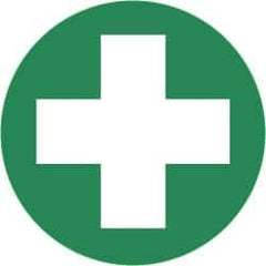 NMC - Hard Hat Label - White on Green, 2" Thick, For Accident Prevention - Apex Tool & Supply