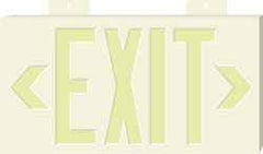 NMC - Exit, Plastic Exit Sign - 15-1/4" Wide x 8-1/4" High, Glow-in-the-Dark - Apex Tool & Supply