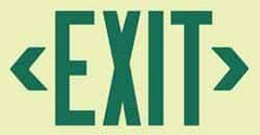 NMC - Exit, Plastic Exit Sign - 13" Wide x 7-1/2" High, Glow-in-the-Dark - Apex Tool & Supply