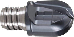 Iscar - MM HCR Grade IC908 Carbide Ball Nose Milling Tip Insert - TiAlN Finish, 2 Flutes, 5/8" Cutting Diam, 0.63" Depth of Cut, 3/4" Extension - Apex Tool & Supply
