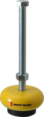 Gibraltar - 500 Lb Capacity, 1/2-13 Thread, Zinc Stud, Machine Socket Mount Leveling Mount - 6" Stud Length, 3" Base Diam, Elastomer Pad - Apex Tool & Supply
