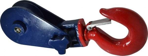 Value Collection - 8, 800 Lbs. Load Limit, Side Release Snatch Block - Single Sheave, 4-1/2 Inch Outside Diameter, Wire Rope, 3/8 Inch Diameter, Steel - Apex Tool & Supply